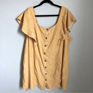 Ana NWT Yellow Floral Sundress Size 2X